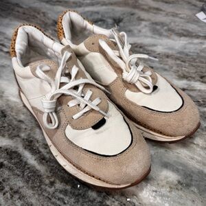 MadeWell Kick Off Sneakers in Leather & Spot Dot Calf Hair W8